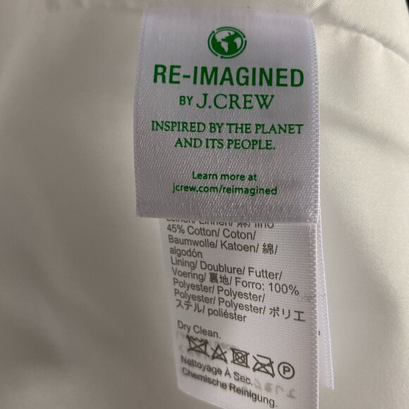 EUC J.CREW White Linen Blend Blazer sz 20 - Picture 6 of 7